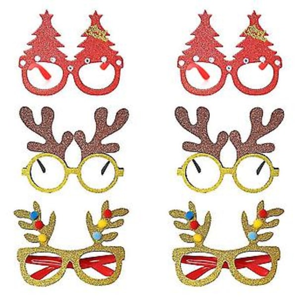 6 st Julglasögon Juldesign Tålig Plast