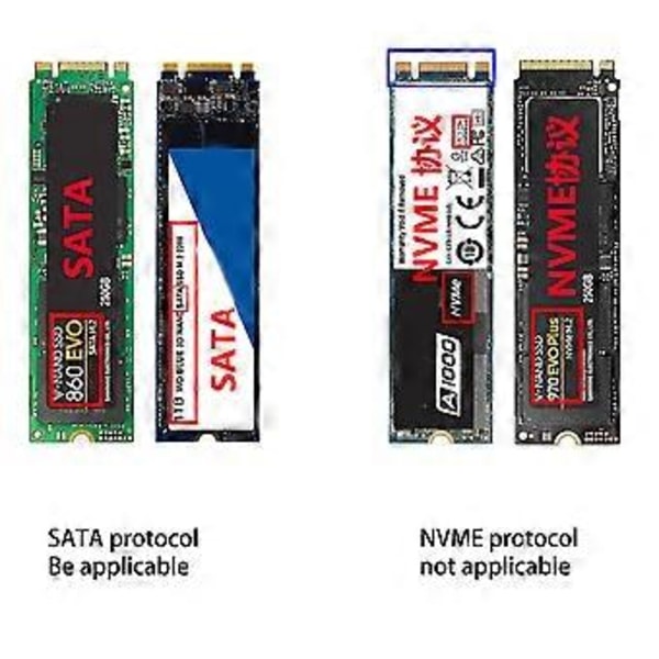 Kestävä USB3.0 - M.2 NGFF -sovittimelle avaimelle B B+M Type-A SSD 2230 2242 -kortti C