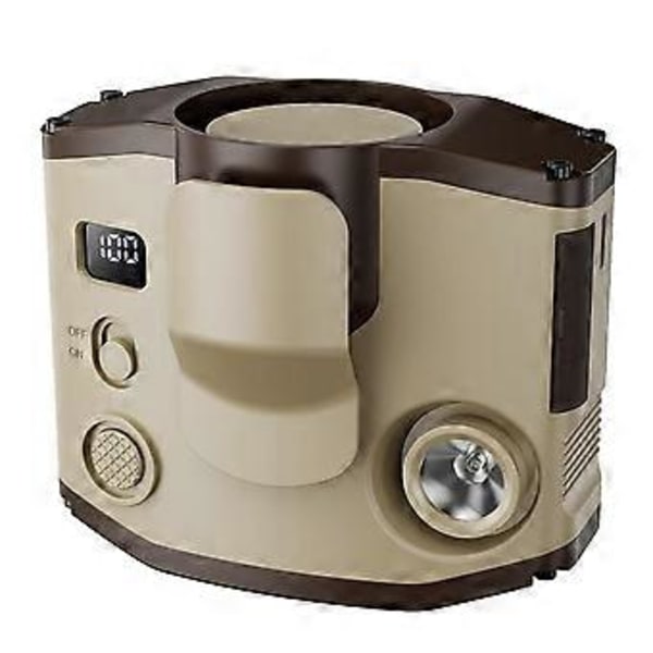 Bärbar Mini Midjeklämma Fläkt, 8000mAh Batteridriven Handsfree Bärbar Halsbandsfläkt, Stark Kylfläkt Khaki