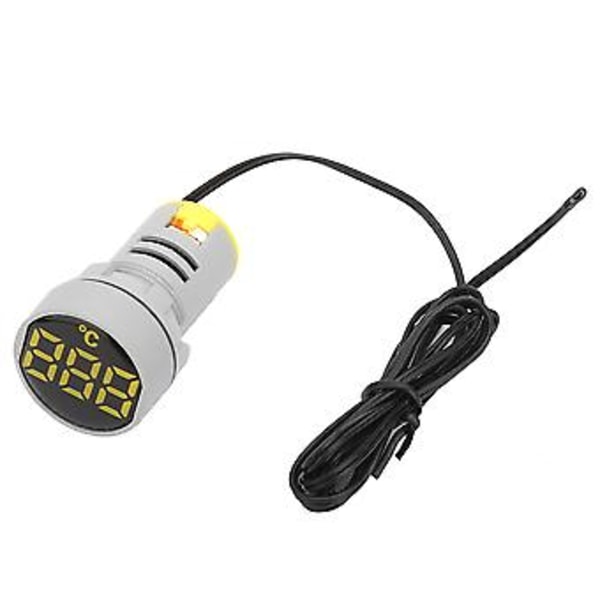 AC 50~380V Temperaturindikator Lys LED Digital Termometer -20~199℃ (Gul)