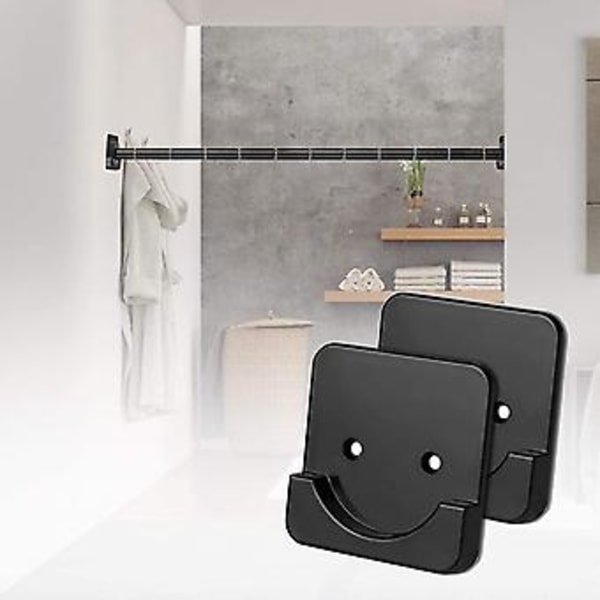 4-pack självhäftande duschdraperistångshållare, halkfri gardinstångsfäste universal 10 cm diameter - gardinstång ingår ej (d-4-)