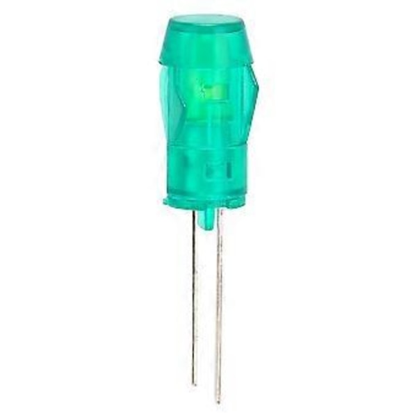 20 stk. LED Plastikholder Bezel Mount PC Indikatorlys Fly Lampeskærm Komponent 5mm Grønt Lys