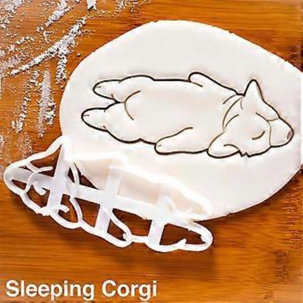 1 Set Kakformar Corgi Hundformad DIY Kex Bakverktyg Sovande Corgi