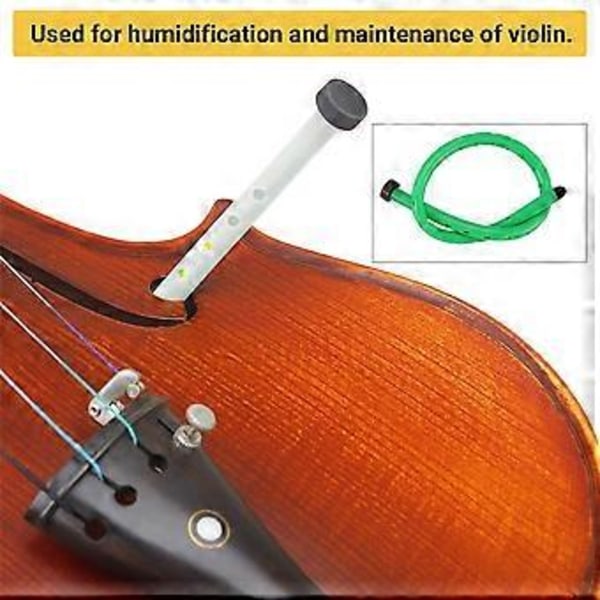 Fuktighetsbevarare för violin, Ljudhålsfuktare, Violinunderhållsverktyg, Violin Ljudhålsbefuktare Grön