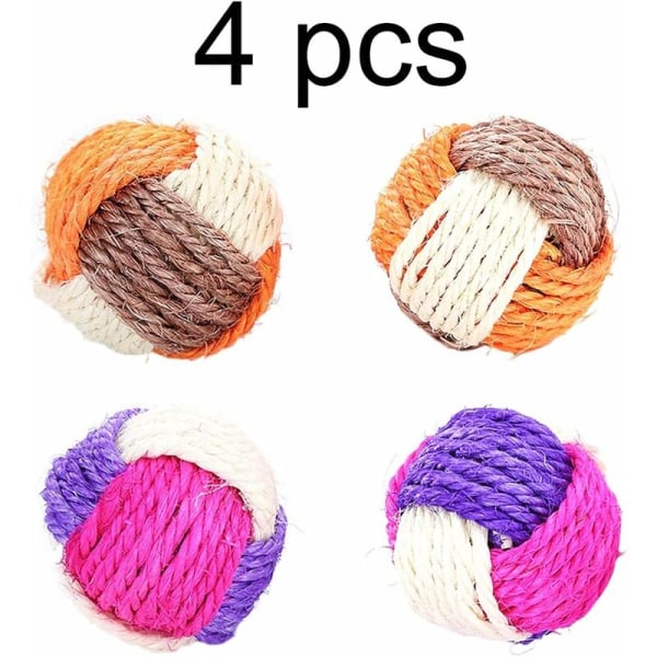 4 Rooms Ball Cat Ball Of Sisal Pet Toys for Cats Cat Sisal Rope Ball Games Cat Toy Balls For Game Cat Kitten Ball For Cat Ball In Sisal Cat