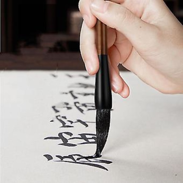 Varg Hårborste 3-Delars Set, Kalligrafimaterial Set, Kalligrafiborste för Grundskoleelever Skrivborste