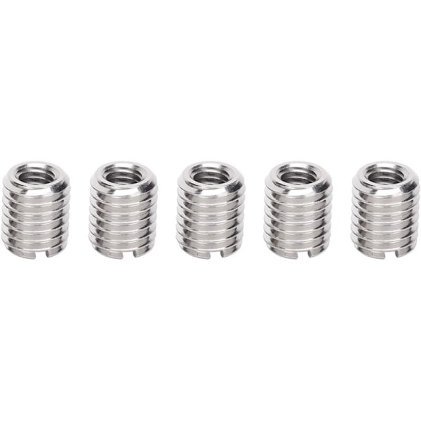 ,10 st insatsmutter, M6/M10 gänginsats, insatsmutter, 303 rostfritt stål (inner M6x1.0 yttre M10x1.5 glöd 12mm)