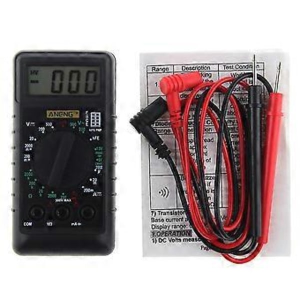 Mini Fick Digital Multimeter Esr Meter Testare Automotive Elektrisk Dmm Transistor Peak Ohm Test Voltmeter Amperemeter M/ Summer