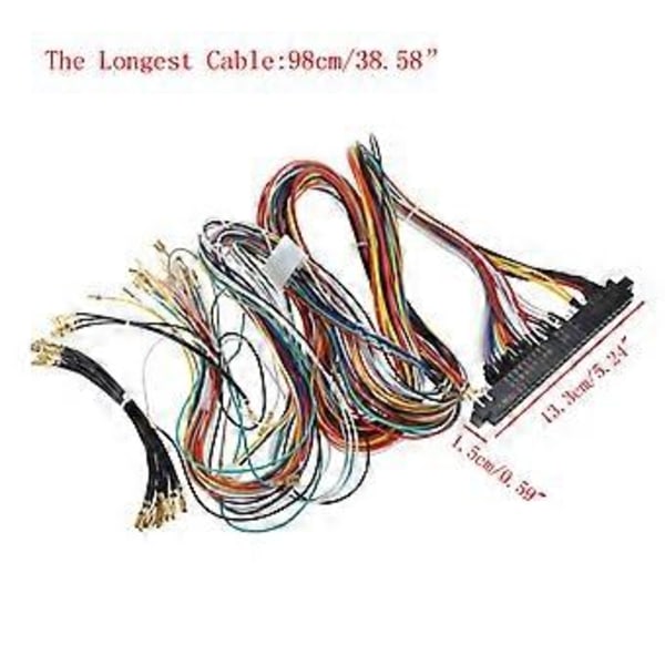 Arcade JAMMA 28 Pin Grensesnitt Kabinett Ledning Ledningsnett PCB Kabel For Arkadespillkonsoller Jamma 60 i 1 kort