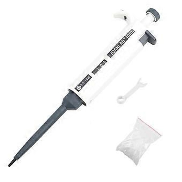 1kpl Yksikanavainen manuaalinen säädettävä pipetti Pipettori Pipetti laboratoriotyökalu 0,5~10ul