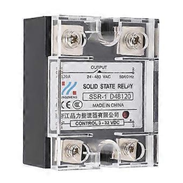 DC Kontroll AC Solid State Relä Modul 480V Maximal Lastspänning DC till AC SSR Modul 120A 24480VAC