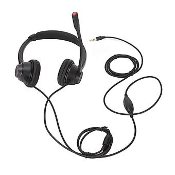 Callcenterheadset med brusreducerande mikrofon, stöd för justering av högtalarvolym, 3,5 mm företagshörlurar