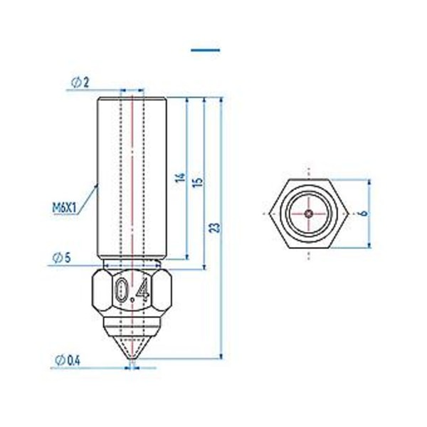 K1 Dyse Kit 3D-skriverdyser, Ståldyse Legering Ekstruderdyser For K1, K1 Ma