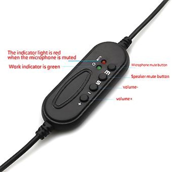 Trådbundna Hörlurar Bas Tung USB Hörlursplugg Subwoofer Gaming Hörlurar