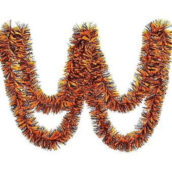 6 stk. Halloween Glitter Guirlande Svart og Oransje Skinnende Guirlande Hengende Dekorasjoner For Halloween Par