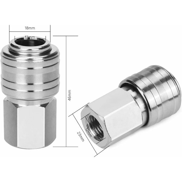 10 stk 1/4\" BSP kompressorbeslag europeisk pneumatisk hurtigkobling luftkobling kompressorkit lufttilbehør luftslangekobling hann hunn