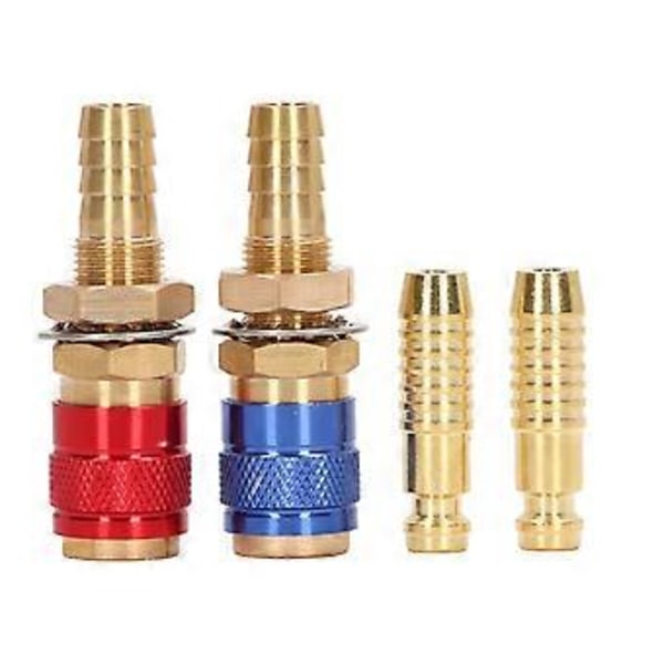 Vattenkyld Gasadapter Portabel Mässing Snabbkoppling med Plugg för PTA DB MIG TIG Svetsbrännare M10(10mm)