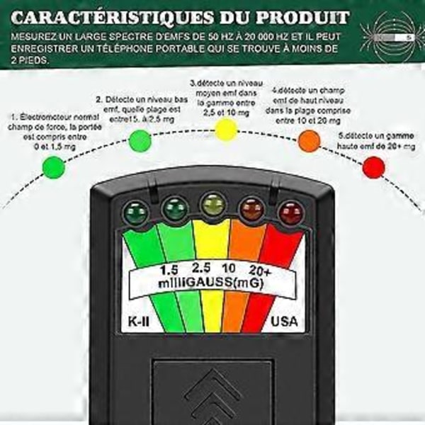 K2 Emf, Elektromagnetisk Felt Detektor - Spøgelsesjagt - Paranormalt Aktivitetsudstyr