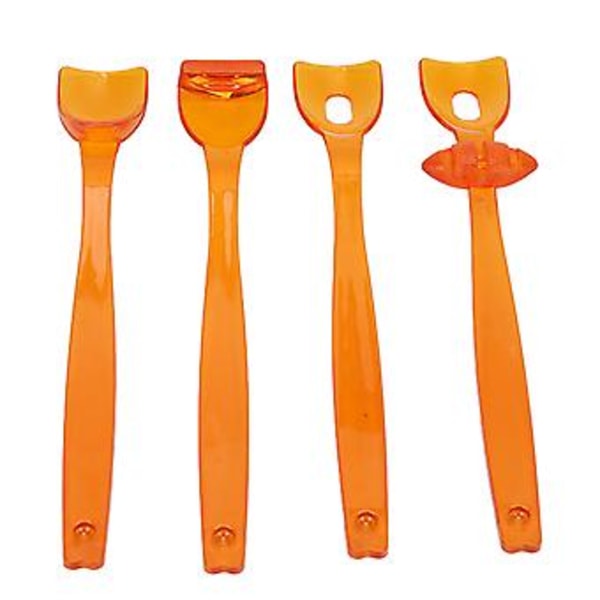 4 st Tungmuskeltränare Portabel Oral Läppmuskeltränare Återhämtningsverktyg för Dysartri (Orange)