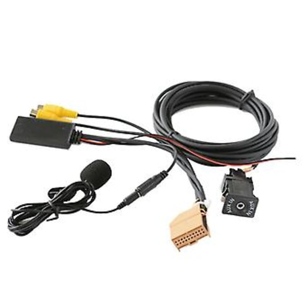 12V MMI 2G Bil Bluetooth Aux Kabel Adapter Musik Ljud Mikrofon För Q7 A6 A8 2006-2008 J523