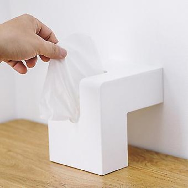 Nordisk Stil Plast Tissue Box Hållare Personlighet Enkelhet Tissue Förvaringslåda för Restaurang Vardagsrum Skrivbord Vit