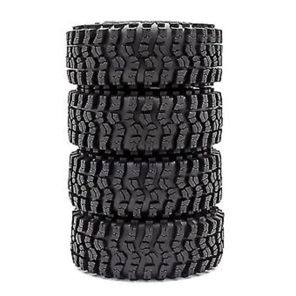 4kpl 125mm 2.2 Kumirenkaat Pyörät 1/10 Rc Crawler -auto Axialille