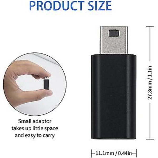 4 stk. USB C til Mini USB 2.0 Adapter Type C Hun Til Mini USB Konverter Adapter Til MP3 D