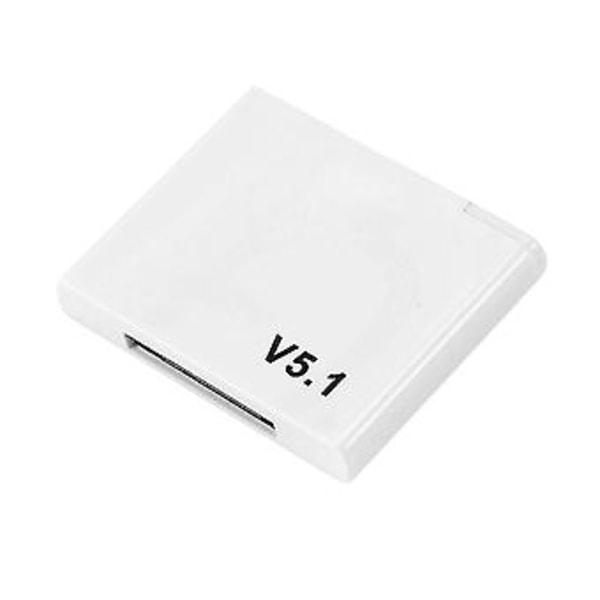 30-pin Bluetooth 5.1 lydmottaker A2dp musikk trådløs adapter hvit
