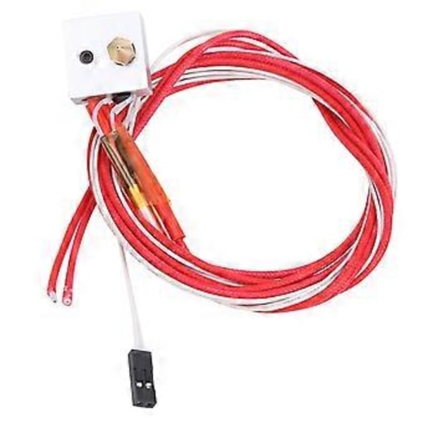 Extruder Monterad MK8 Hot End Kit Värmerör Munstycksset 3D-skrivartillbehör