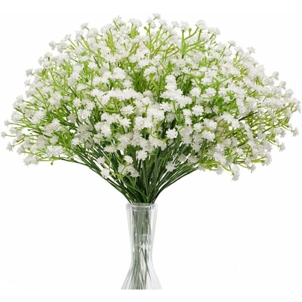 Gypsophila-tekokukat, tekokukat vauvan henkäys 10 pakkausta DIY hääkimppu juhlapöydän keskikoriste kukkakoriste ja koti