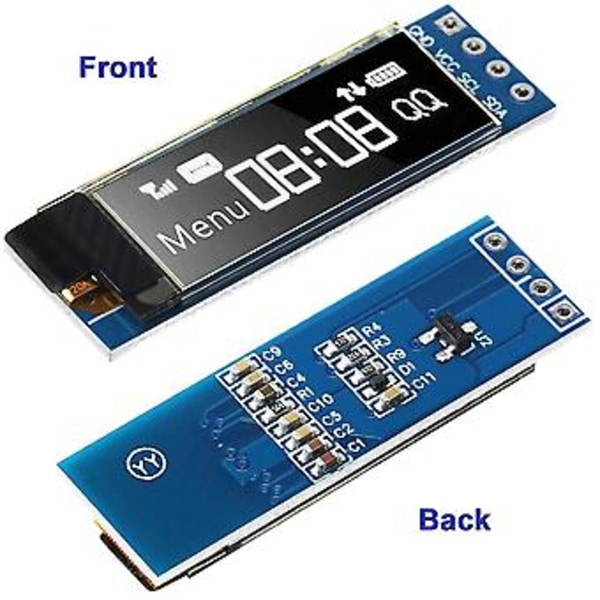 5 Stycken I2c Display Modul 0.91 Tum I2c Oled Display Modul I2c Oled Skärm Drivrutin Dc 3.3v-5v(whi