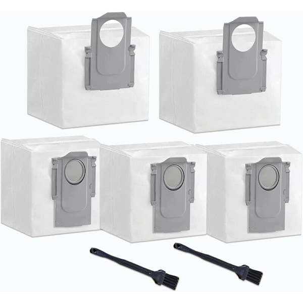 5-pack dammsugarpåsar för Roborock S7 MaxV Ultra / S7 Pro Ultra / Q7 Max / Q7 Max Plus / Q5+, ersättningstillbehör för dammsugare B