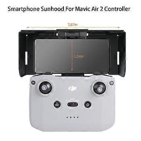 Fjernkontroll Smartphone Mobiltelefon Solskjerm Magnetisk Sammenleggbar Solbeskyttelse For Dji Mavic Air 2 Mini 2 Drone Tilbehør