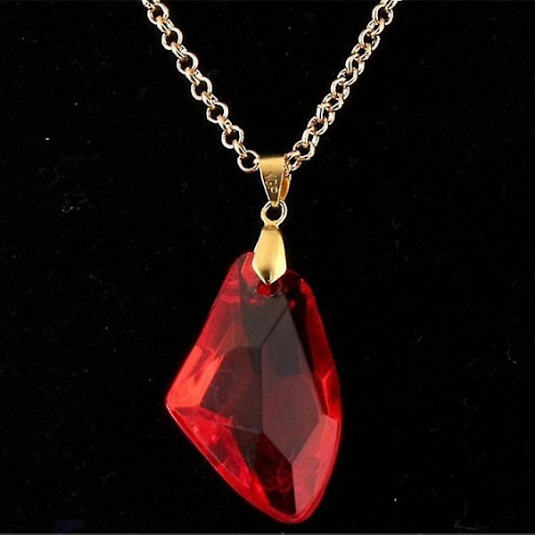 Magiskt stenhalsband rött akryl mode populär gnistrande trollkarl amulett hänge nytt hett film smycken kvinnor grossist massor bulk