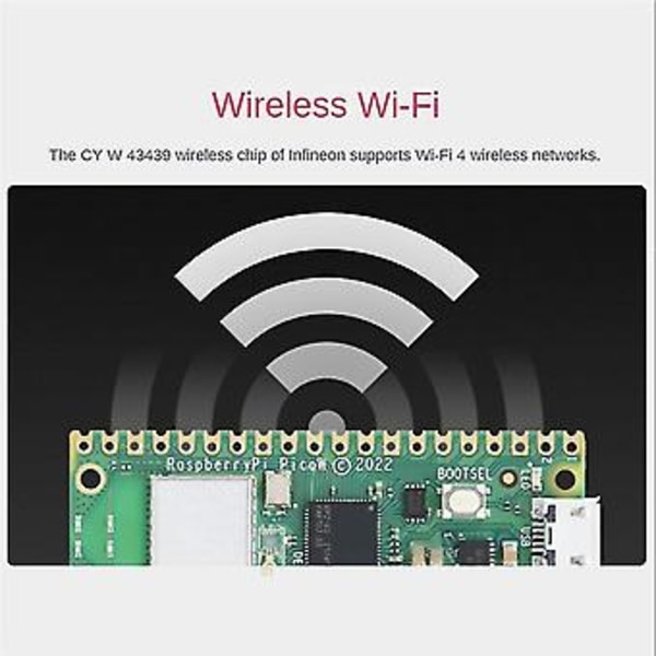 Pico W -levylle langattomalla Wifi-moduulilla Rp2040 -kehityskortti tukee -pythonia, ei hitsattu