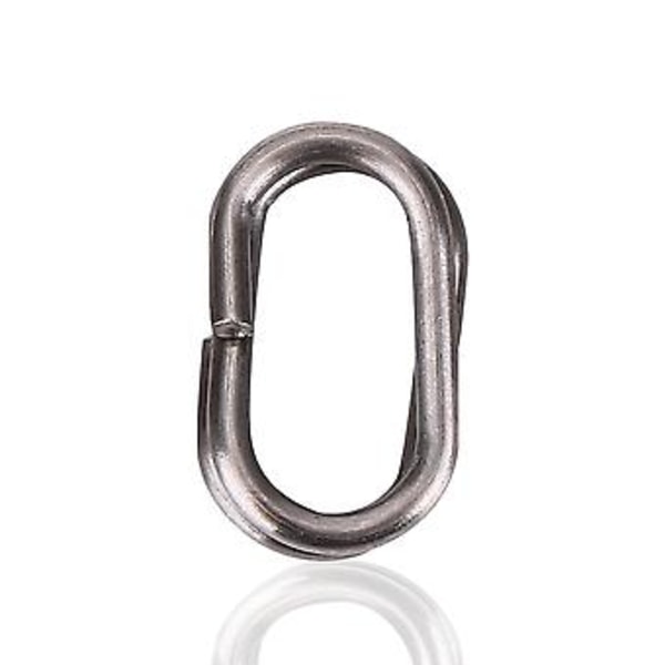 Splittringer, 100 stk. ovale fiskeringer i rustfritt stål, splittringer som holder det de lover
