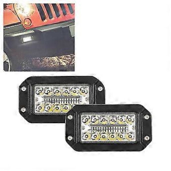 2 stk 12v 6 Tommers Innfelt Arbeidslys 26 Led Super Bil Frontlykter