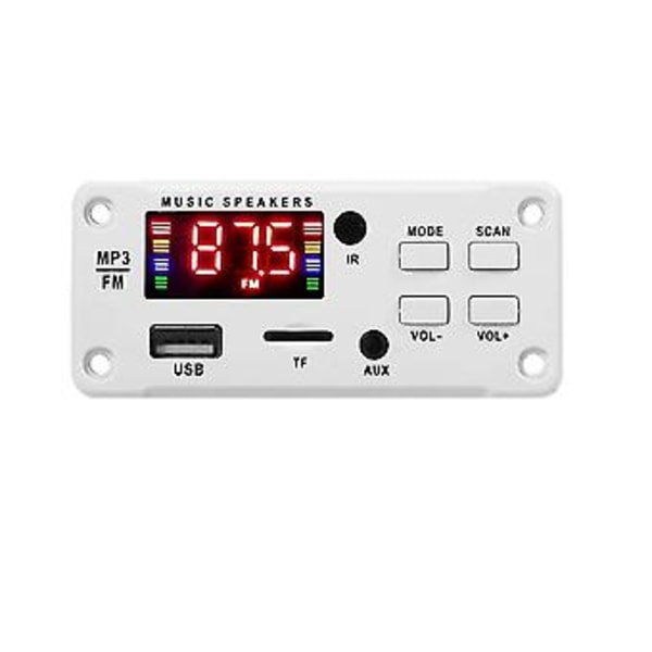 50W Bluetooth V5.0 MP3 Dekoderkort 5V-12V Bluetooth-kompatibel 5.0 Bil FM-radiomodul USB Aux W
