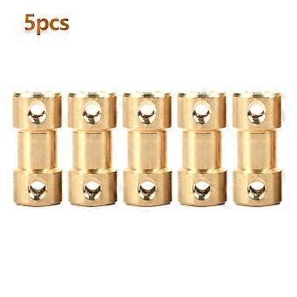 5 stk. Motor Kobber Aksel Kobling Kobler Konnektor Muffe Overførselsled Adapter (3.0-6.0mm)