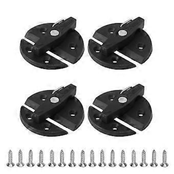 4 Set Båt Skåp Vridlås Förstärkt Nylon 59mm Rund Vridknapp Lås för Yacht RV Dörr Skåp Lucka