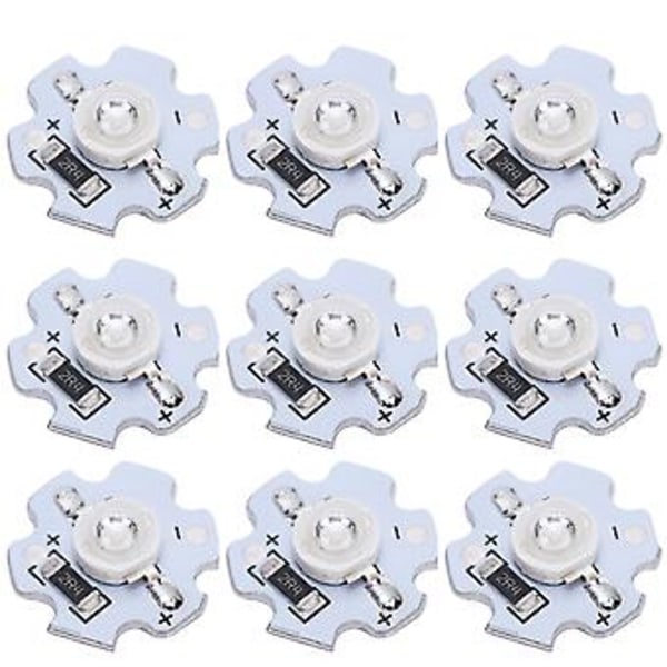 25 stk. 5V LED Chips 200LM 3W Højeffekt LED Lampeperler til DIY Belysningsarmaturer UV Lys 395‑400NM
