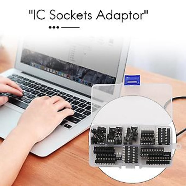 66 stk./lot Dip Ic Sokler Adapter S Type Sokkel Kit 6,8,14,16,18,20,24,28 Pin Til Pcb Diy Kit