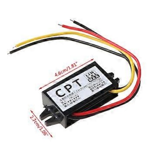 DC/DC-muunnin säädin 12V - 5V 3A 15W auton LED-näytön virtalähde