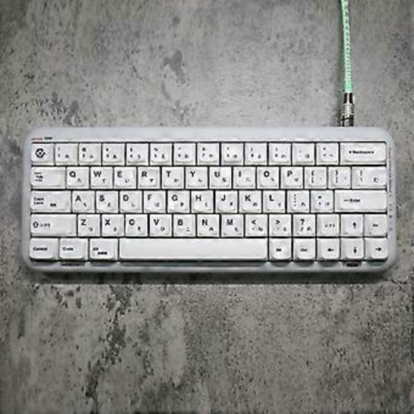 Tykk PBT Hvite Tastaturhetter 135 Taster Sublimering Minimalistisk Japansk Tastaturhette