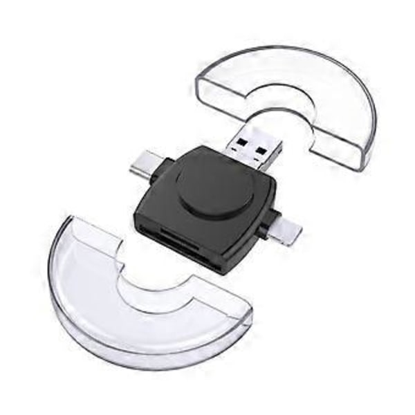 Universal Kortlæser Multi-Funktion TF SD Kortlæser Adapter til Telefon PC Computer Laptop Universal Sort