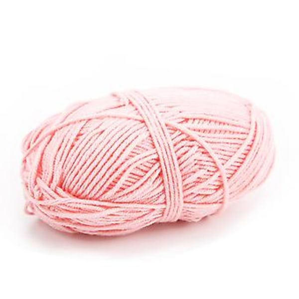 Virkatut lanka pehmeä ihoystävällinen puuvillalanka neulomiseen DIY lasten vaatteisiin (Pinkki)