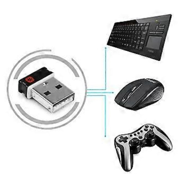 Trådlös Dongel Mottagare Unifying USB Adapter för logitech- Mus Tangentbord Anslut 6 Enheter för MX M905 M510 M505 M950