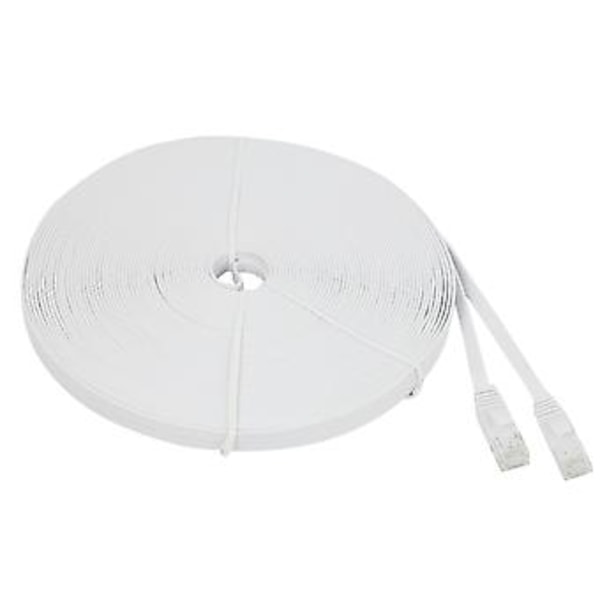 Cat 6 Ethernet-kabel 100 fot (30 meter) Flat Internett Lan Patch-ledninger, Cat6 High