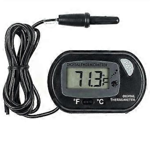 LCD Digital Akvarietermometer med Sugkopp - Vattentemperatur för Fiskakvarium och Terrarium - För Fiskar, Reptiler, Ödlor, Sköldpaddor
