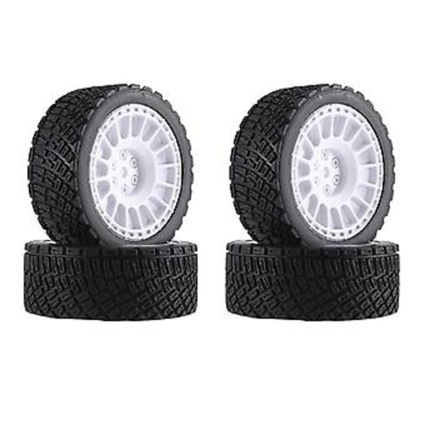66mm 1/10 Rc Bil Dekk På Vei Touring Bil Dekkhjul For Tt01 Tt02 Tt02b Xv01 Ta06 Ptg-2 ,hvit